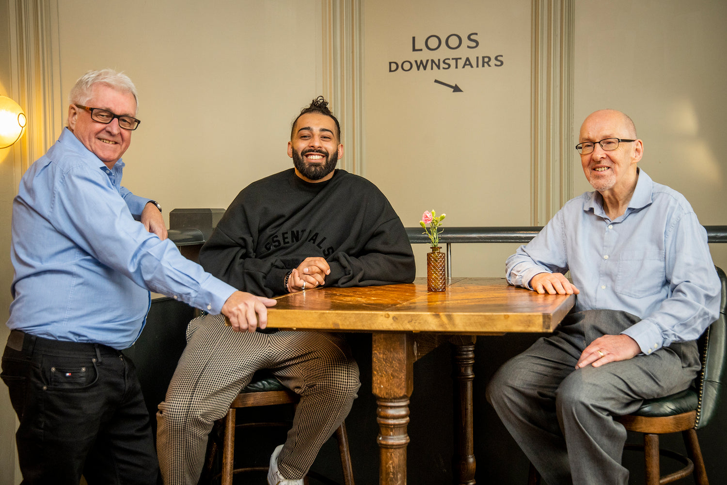 NHS Cancer Survivors sitting at a restaurant table