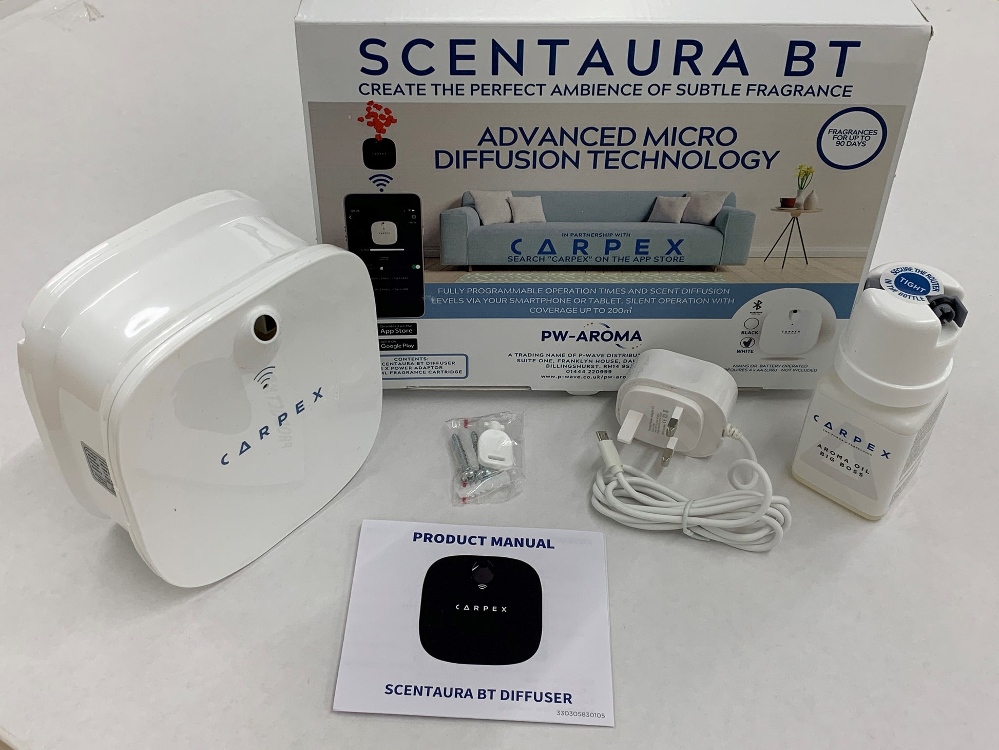 Scentaura BT Starter Kit Box and contents